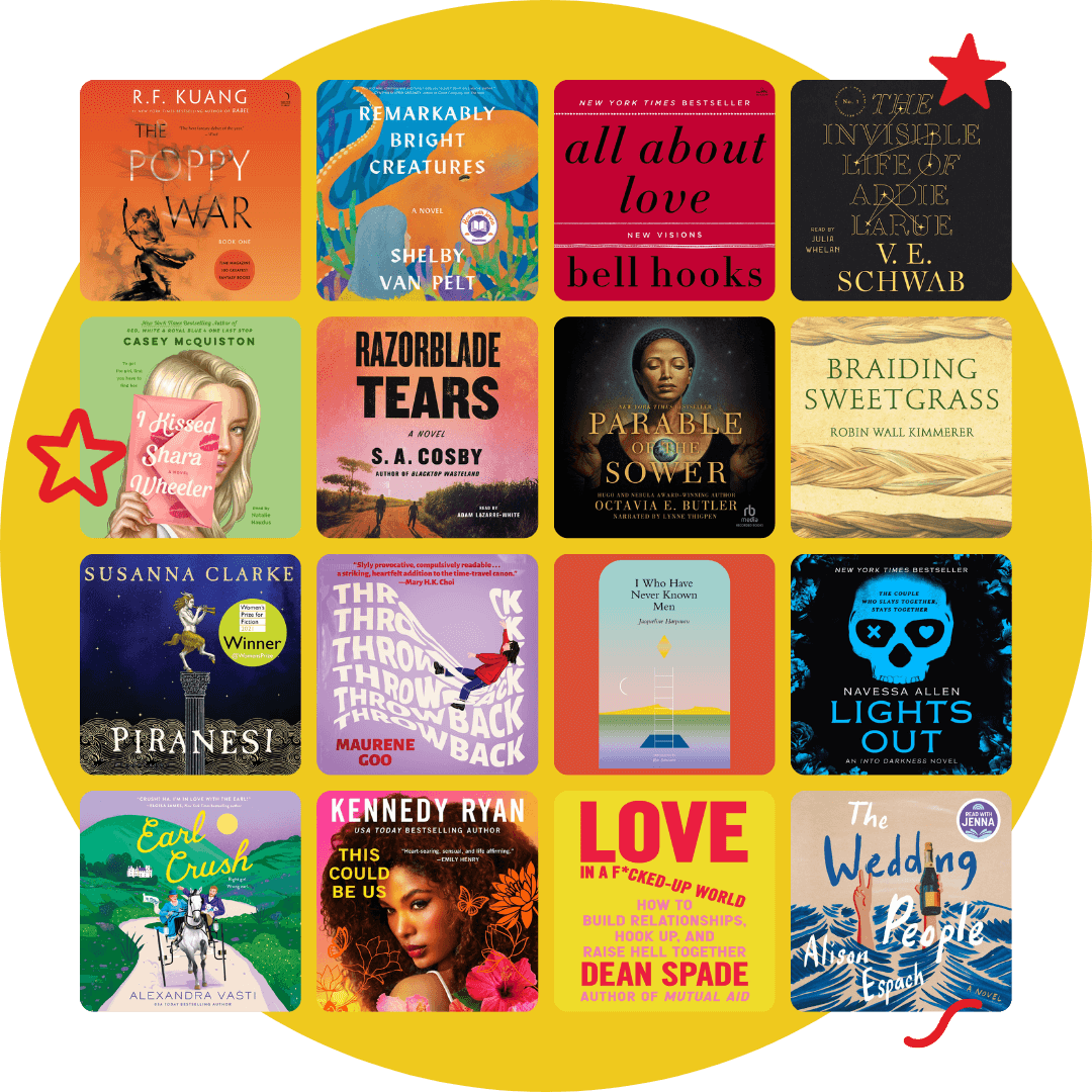 Collage of audiobook covers