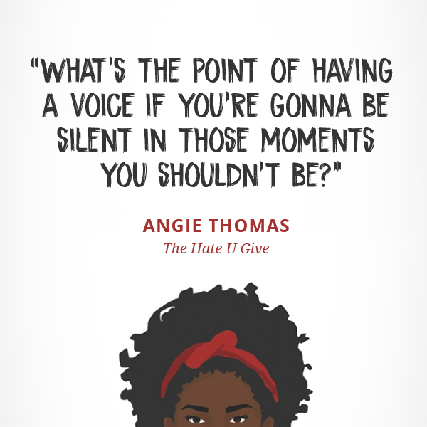 What's the point of having a voice if you're gonna be silent in those moments you shouldn't be?