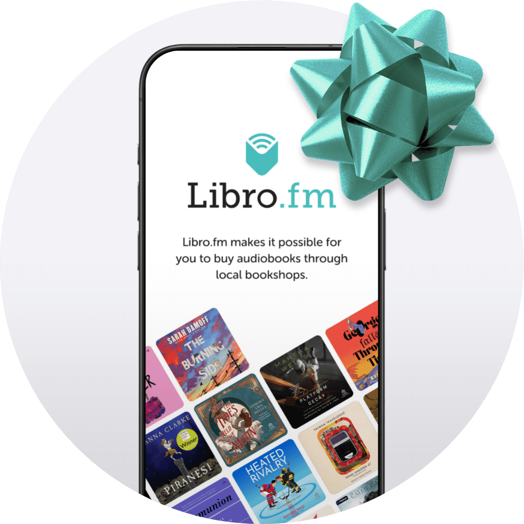 Libro.fm app with gift bow