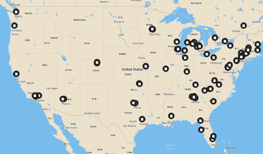 Map of Black-owned bookstores