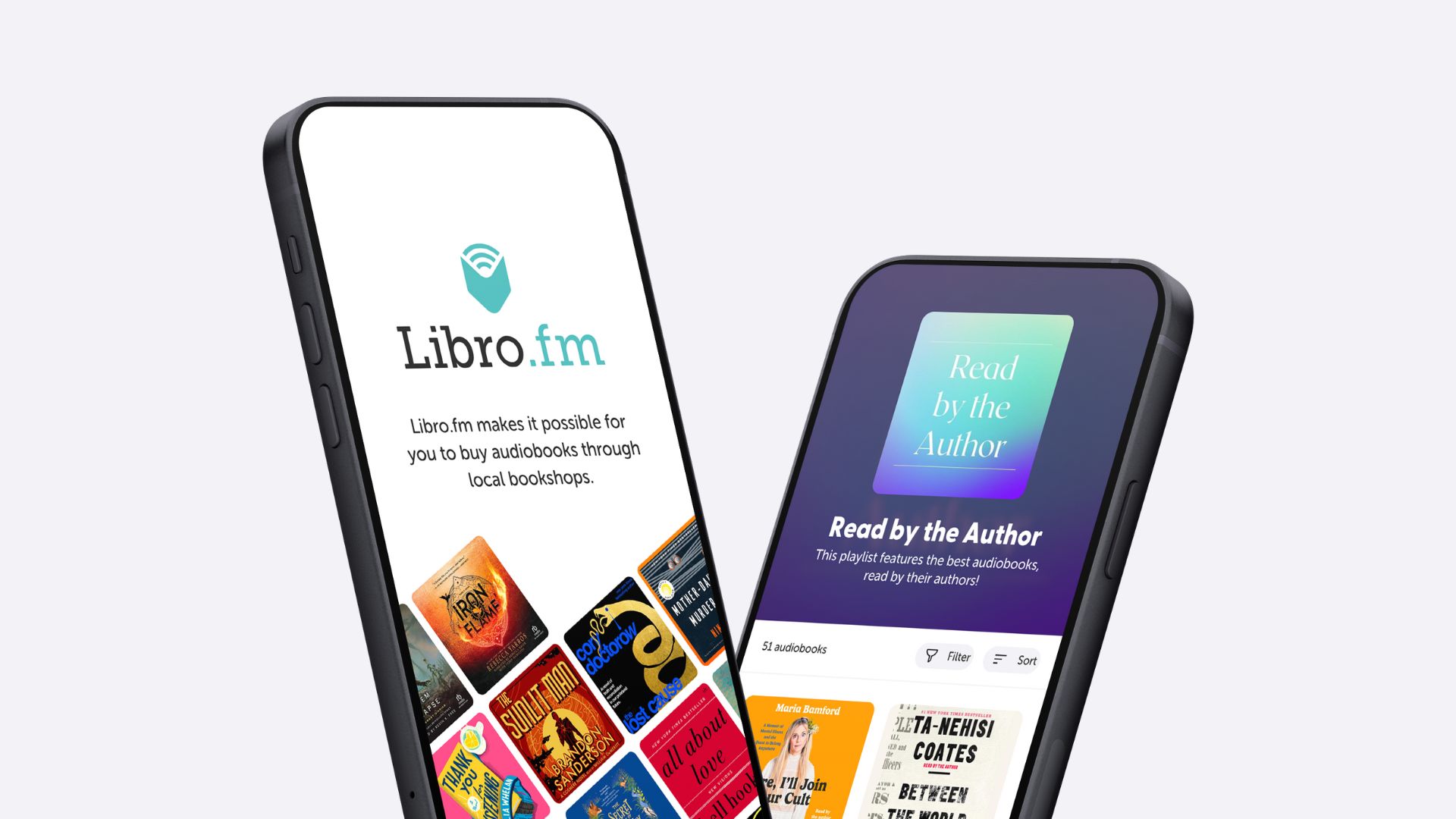Libro.fm audiobook app on mobile