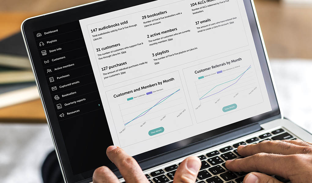 Libro.fm Bookstore Dashboard