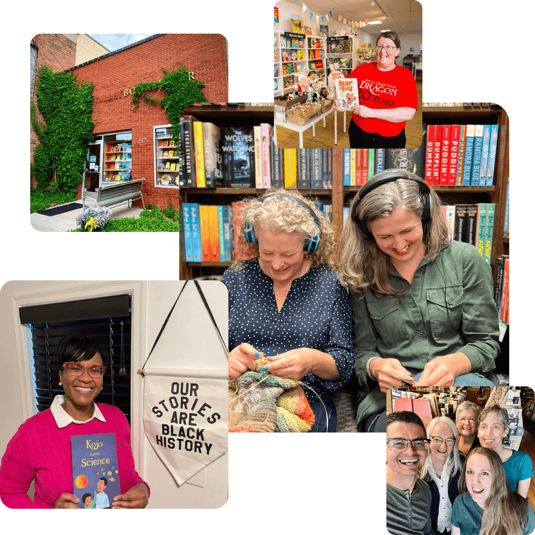 Collage of booksellers